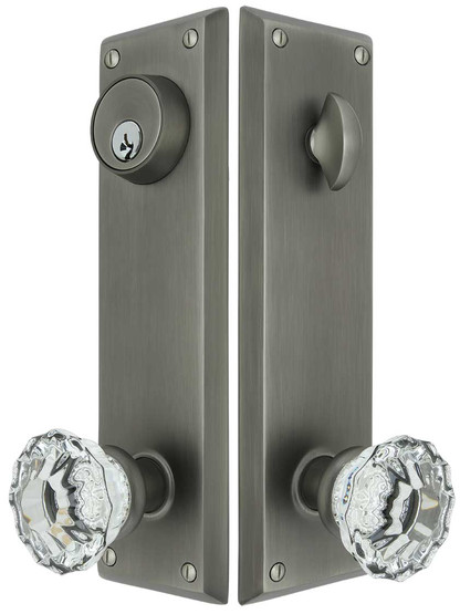 Quincy Entry Set with Astoria Crystal Glass Knobs